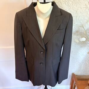 Banana Republic Wool Stretch Blazer Women's Size 8 Brownish Gray Tailored Jacket